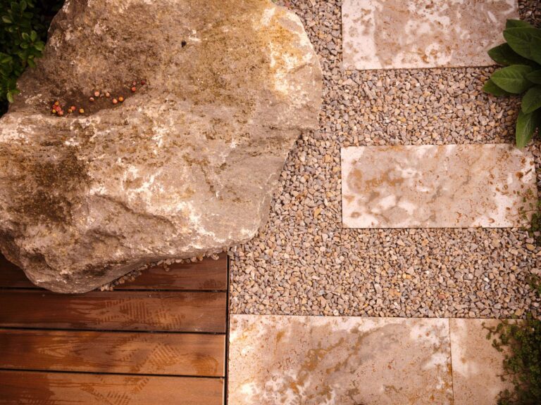 Nahaufnahme Weg aus Naturstein