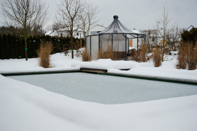 Naturpool im Winter
