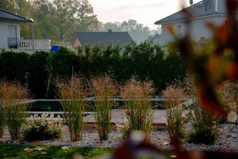 Poolbepflanzung im Herbst
