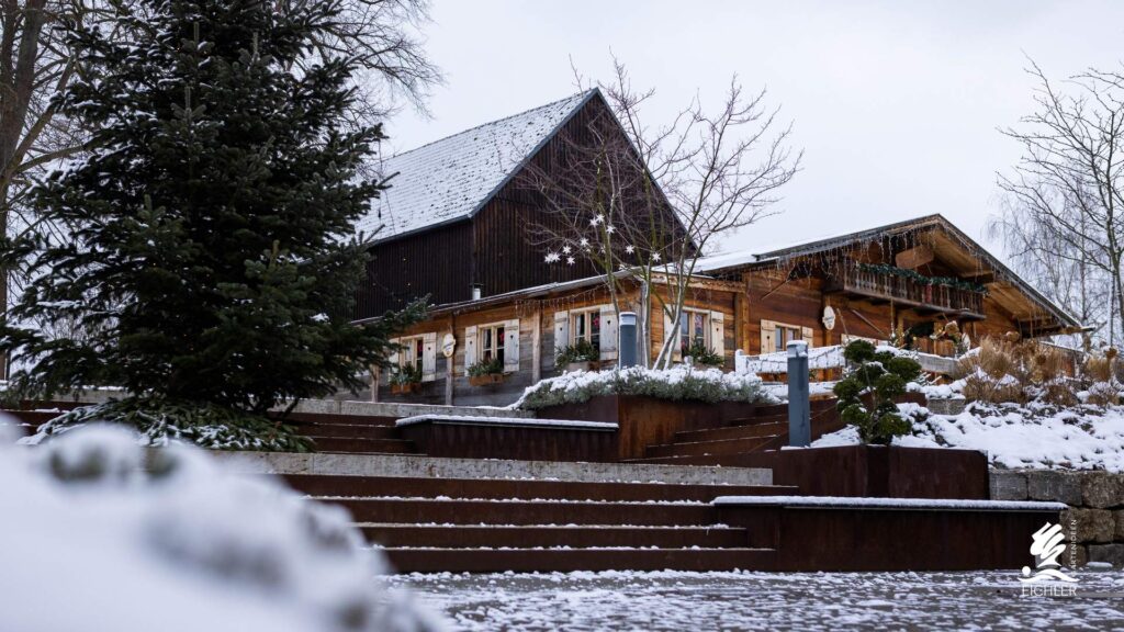 Eichler Gartenideen Projekt Hotel Beierlein im Winter