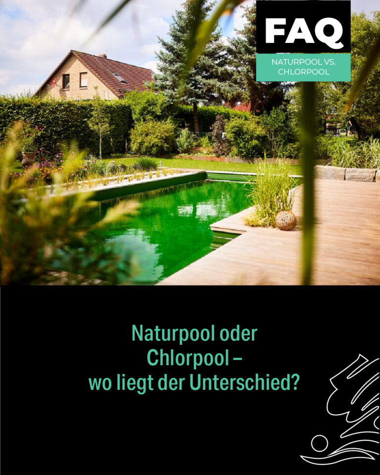 FAQ: Was ist der Unterschied zwischen Naturpool und Chlorpool? Bild von einem Naturpool